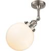 Innovations 201F-SN-G201-8-LED Transitional LED Semi-Flush Mount from Franklin Restoration Collection in Pewter, Nickel, Silver Finish, view 1