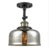 Innovations 201F-BAB-G78 1 Light Semi-Flush Mount, Black Antique Brass view 1