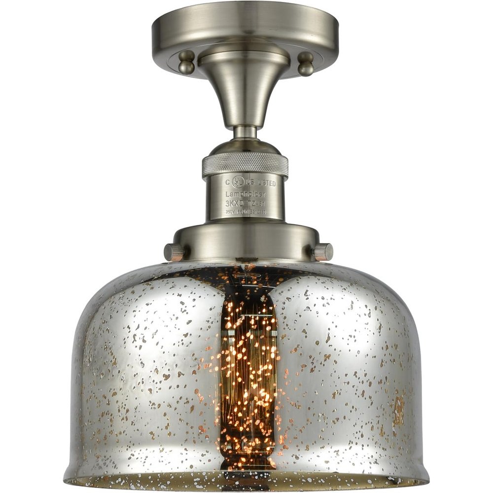 Innovations 517-1CH-SN-G78 1 Light Semi-Flush Mount, Brushed Satin Nickel