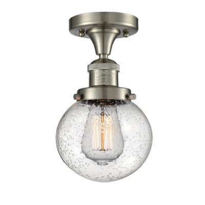Innovations 517-1CH-SN-G204-6 1 Light Semi-Flush Mount, Brushed Satin Nickel