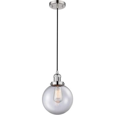 Innovations 201C-PN-G202-8-LED LED Mini Pendant, Polished Nickel