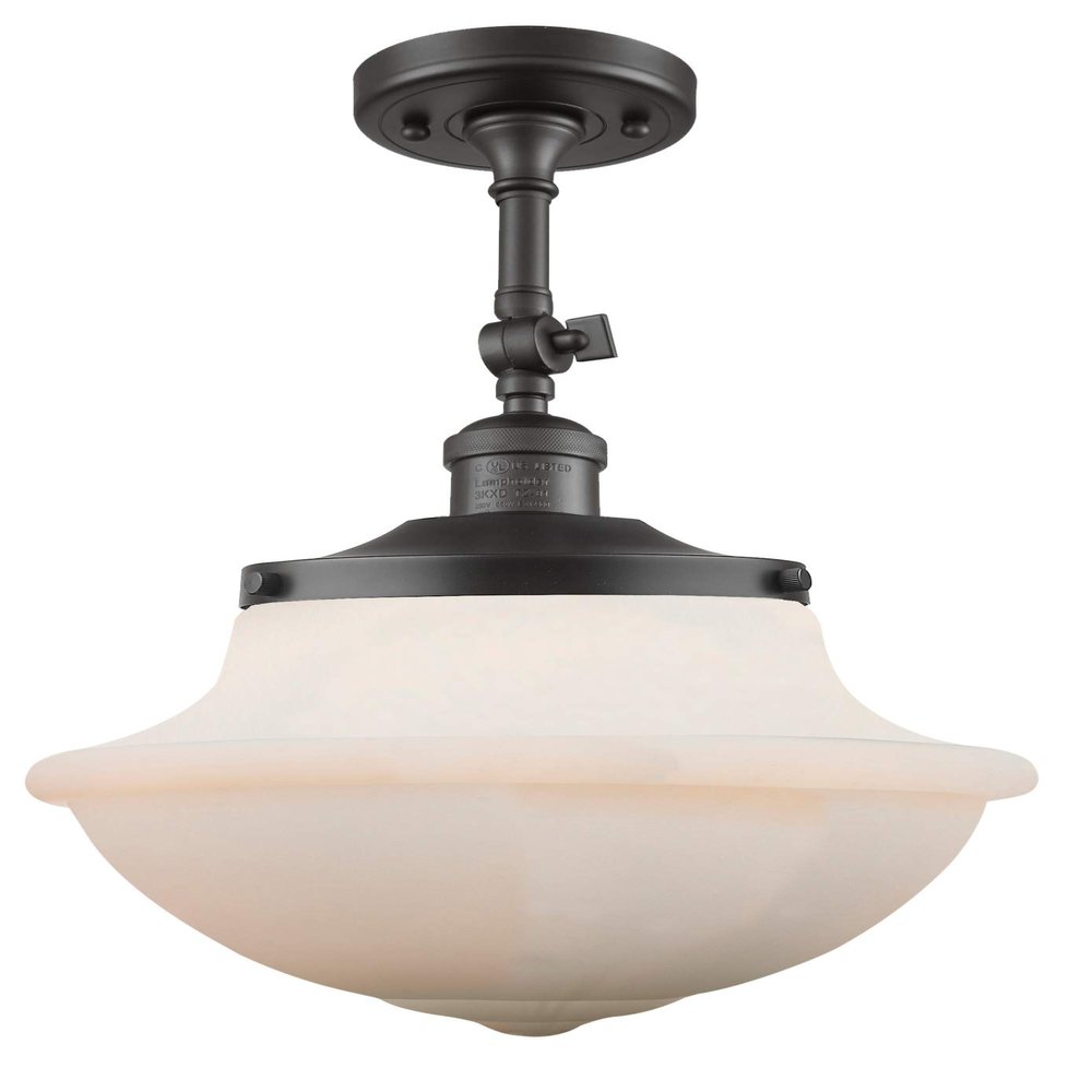 Innovations 201F-OB-G531 1 Light Semi-Flush Mount, Oil Rubbed Bronze