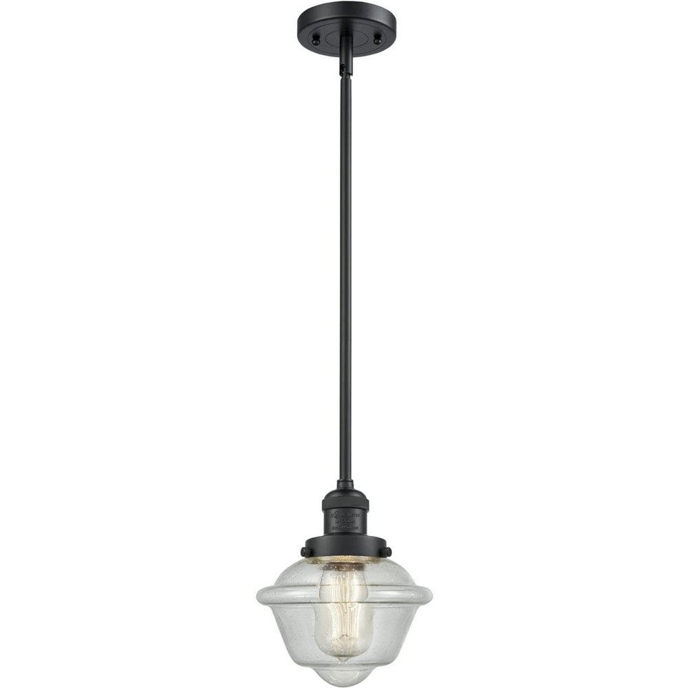 Innovations 201S-BK-G534-LED Transitional LED Mini Pendant from Franklin Restoration Collection in Black Finish,Matte Black