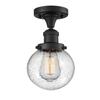 Innovations 517-1CH-BK-G204-6-LED 1 Light Vintage Dimmable LED Semi-Flush Mount, Matte Black view 1