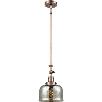 Innovations 206-AC-G78-LED 1 Light Vintage Dimmable LED Mini Pendant, Antique Copper