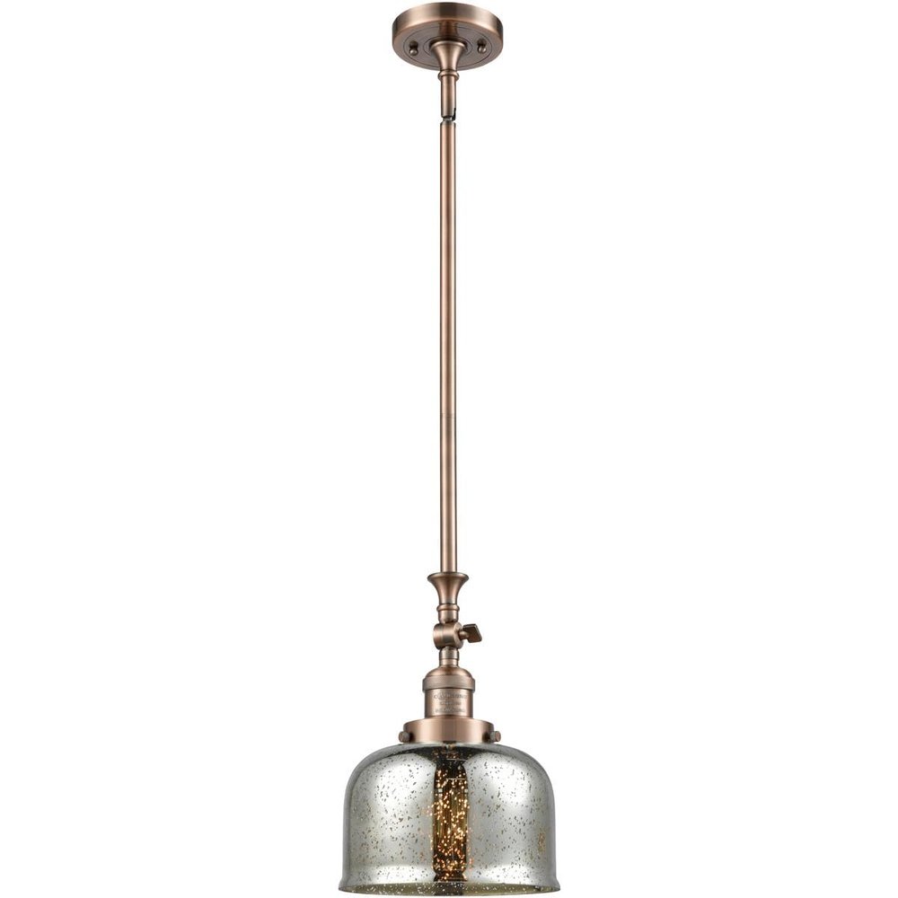 Innovations 206-AC-G78-LED 1 Light Vintage Dimmable LED Mini Pendant, Antique Copper