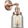 Innovations 201F-AC-G58-LED Transitional LED Semi-Flush Mount from Franklin Restoration Collection in Copper Finish, view 3
