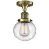 Innovations 517-1CH-AB-G204-6 1 Light Flush Mount, Antique Brass view 1
