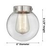 Innovations 517-1CH-AB-G204-6 1 Light Flush Mount, Antique Brass view 2