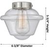 Innovations 201F-SN-G532-LED Transitional LED Semi-Flush Mount from Franklin Restoration Collection in Pewter, Nickel, Silver Finish, view 4