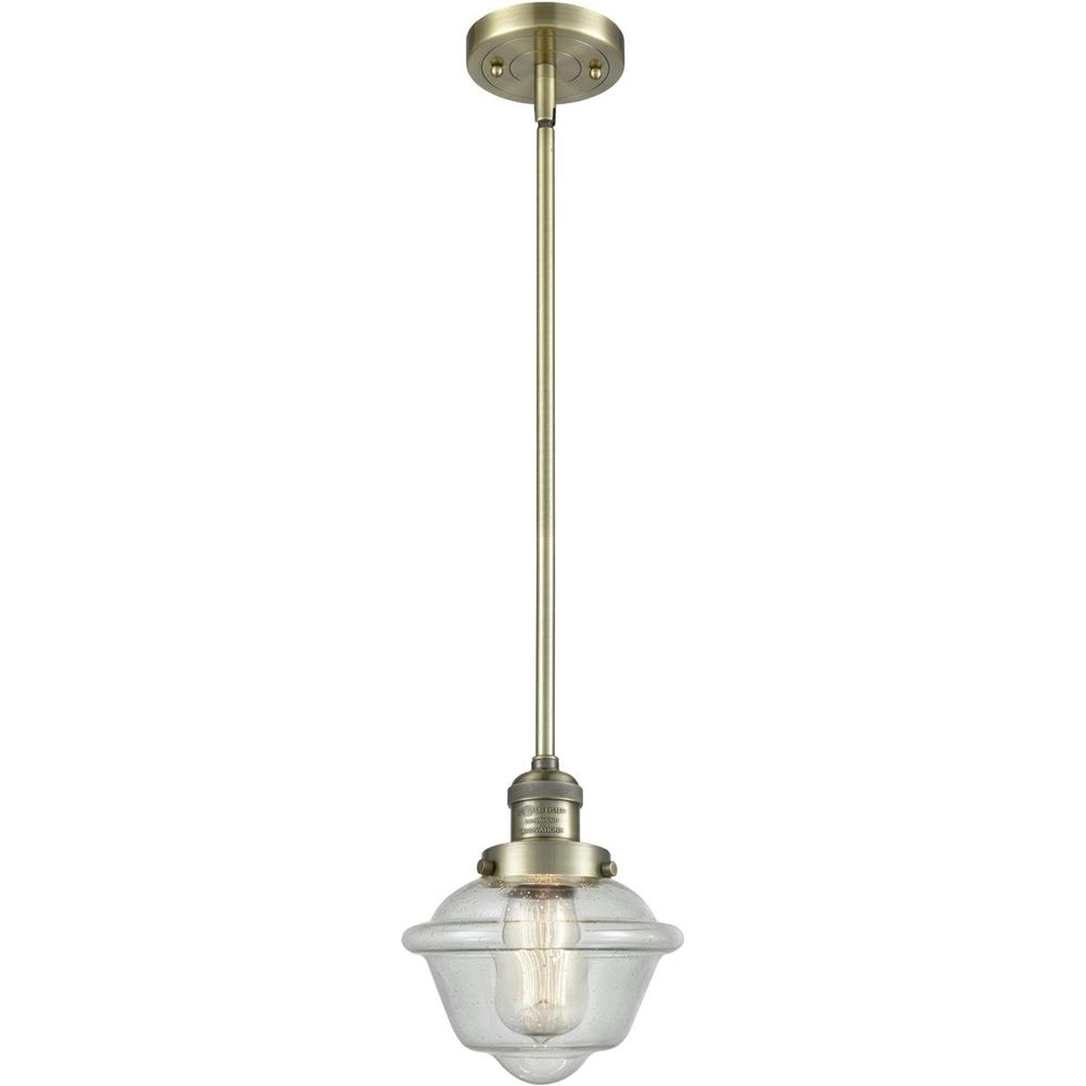 Innovations 201S-AB-G534-LED 1 Light Vintage Dimmable LED Mini Pendant, Antique Brass