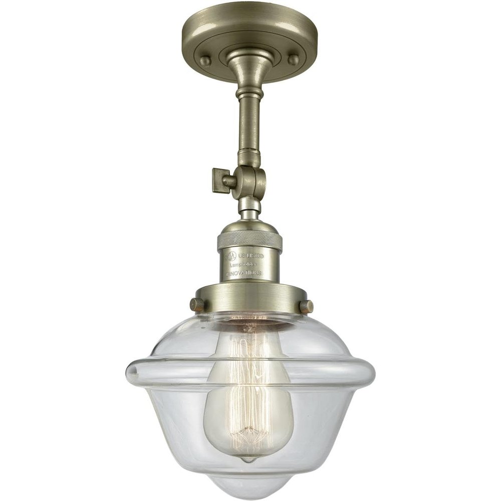Innovations 201F-AB-G532-LED LED Semi-Flush Mount, Antique Brass