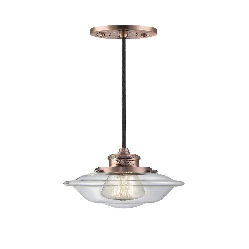 Innovations 201C-AC-G532 1 Light Mini Pendant, Antique Copper