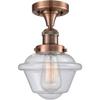 Innovations 517-1CH-AC-G534-LED 1 Light Vintage Dimmable LED Semi-Flush Mount, Antique Copper view 1
