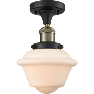 Innovations 517-1CH-BAB-G531-LED 1 Light Vintage Dimmable LED Semi-Flush Mount, Black Antique Brass