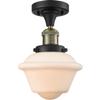 Innovations 517-1CH-BAB-G531-LED 1 Light Vintage Dimmable LED Semi-Flush Mount, Black Antique Brass view 1