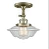 Innovations 201F-AB-G534 1 Light Semi-Flush Mount, Antique Brass view 1