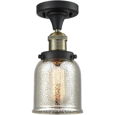 Innovations 517-1CH-BAB-G58-LED 1 Light Vintage Dimmable LED Semi-Flush Mount, Black Antique Brass