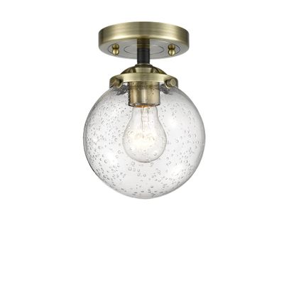 Innovations 284-1C-BAB-G204-6 1 Light Semi-Flush Mount, Black Antique Brass