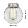 Innovations 284-1C-BAB-G204-6 1 Light Semi-Flush Mount, Black Antique Brass view 3