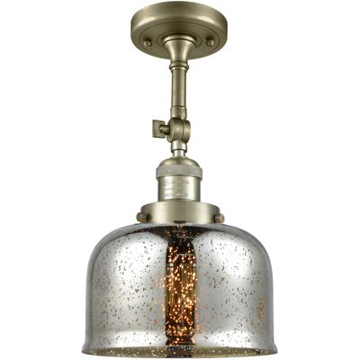 Innovations 201F-AB-G78-LED Traditional LED Semi-Flush Mount from Franklin Restoration Collection in Brass - Antique Finish,