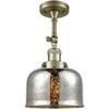 Innovations 201F-AB-G78-LED Traditional LED Semi-Flush Mount from Franklin Restoration Collection in Brass - Antique Finish, view 1