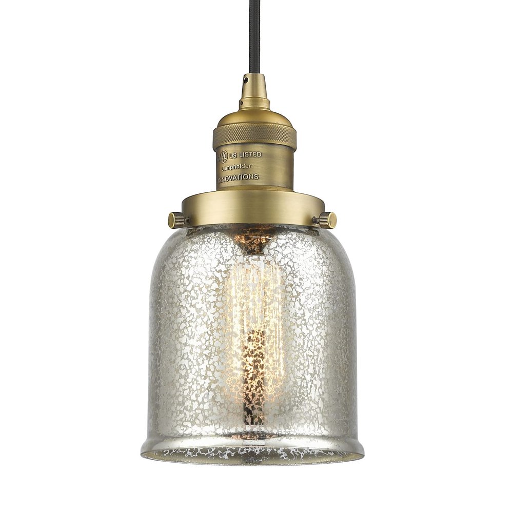Innovations 201C-BB-G58 1 Light Mini Pendant, Brushed Brass