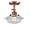 Innovations 201F-AC-G534 1 Light Semi-Flush Mount, Antique Copper view 1