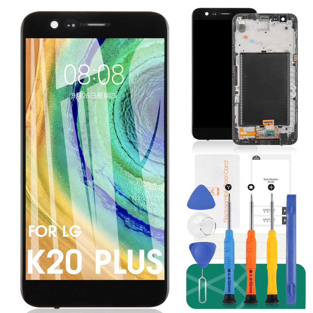 LCD Screen Replacement for LG K20 Plus 2017 TP260 MP260 VS501 for LG K10 2017 M250 Touch Screen Full Assembly Replacement Parts with Frame