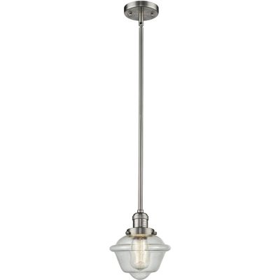 Innovations 201S-SN-G534-LED Transitional LED Mini Pendant from Franklin Restoration Collection in Pewter, Nickel, Silver Finish,