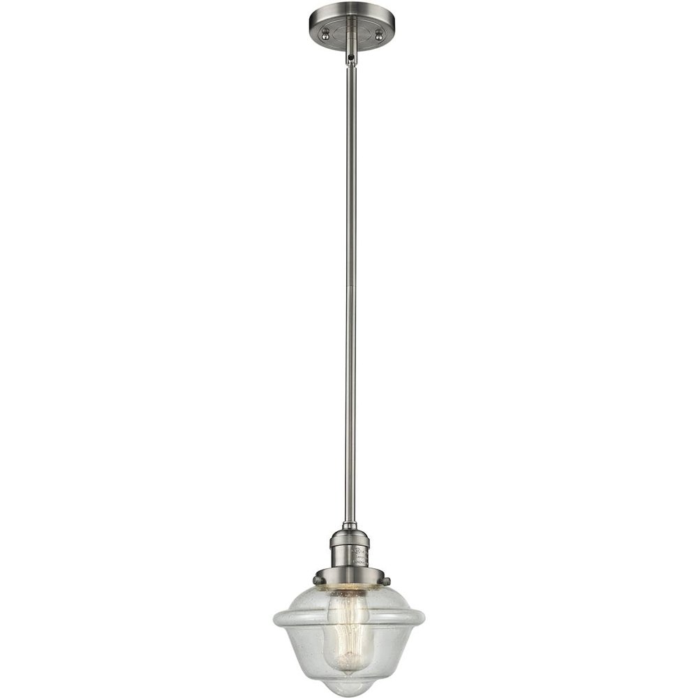 Innovations 201S-SN-G534-LED Transitional LED Mini Pendant from Franklin Restoration Collection in Pewter, Nickel, Silver Finish,