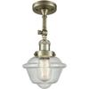 Innovations 201F-AB-G534-LED LED Semi-Flush Mount, Antique Brass view 1