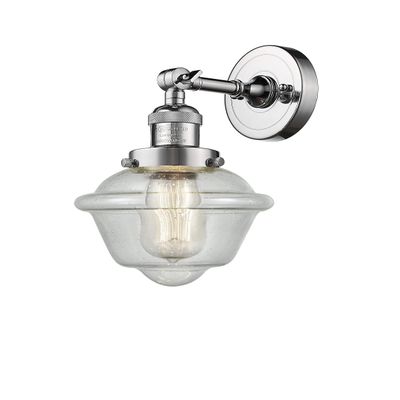 Innovations 201F-PC-G534-LED Transitional LED Semi-Flush Mount from Franklin Restoration Collection in Chrome Finish,