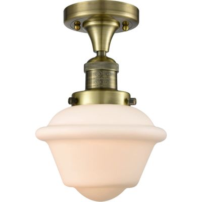 Innovations 517-1CH-AB-G531-LED 1 Light Vintage Dimmable LED Flush Mount, Antique Brass