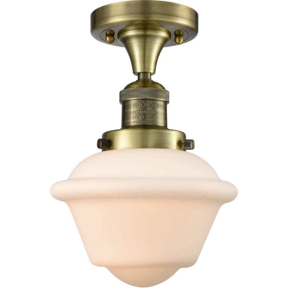 Innovations 517-1CH-AB-G531-LED 1 Light Vintage Dimmable LED Flush Mount, Antique Brass