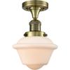 Innovations 517-1CH-AB-G531-LED 1 Light Vintage Dimmable LED Flush Mount, Antique Brass view 1