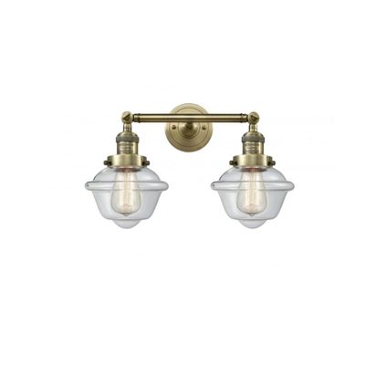 Innovations 208-AB-G532 2 Light Bathroom Fixture, Antique Brass