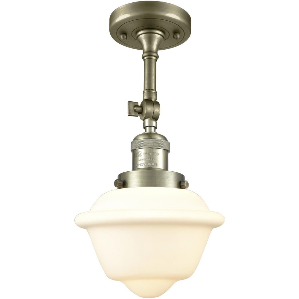 Innovations 201F-AB-G531-LED LED Semi-Flush Mount from Franklin Restoration Collection