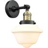 Innovations 201F-BAB-G531-LED European Influence LED Semi-Flush Mount from Franklin Restoration Collection in Black Finish, view 3