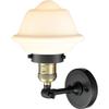 Innovations 201F-BAB-G531-LED European Influence LED Semi-Flush Mount from Franklin Restoration Collection in Black Finish, view 4