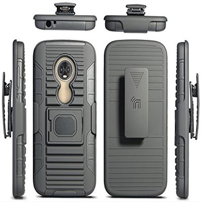 Nakedcellphone Rugged Combo for Motorola E5 Play/Cruise Case - Black