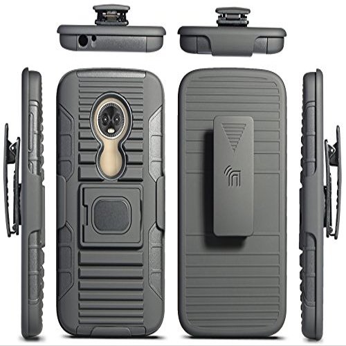 Nakedcellphone Rugged Combo for Motorola E5 Play/Cruise Case - Black