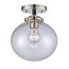Innovations 284-1C-BPN-G202-8 1 Light Semi-Flush Mount, Black Polished Nickel view 1