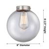 Innovations 284-1C-BPN-G202-8 1 Light Semi-Flush Mount, Black Polished Nickel view 2