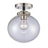 Innovations 284-1C-BPN-G202-8 1 Light Semi-Flush Mount, Black Polished Nickel view 3