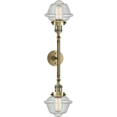Innovations 208-AB-G534 2 Light Bathroom Fixture, Antique Brass