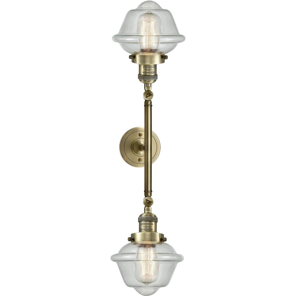 Innovations 208-AB-G534 2 Light Bathroom Fixture, Antique Brass