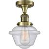 Innovations 517-1CH-AB-G534-LED 1 Light Vintage Dimmable LED Flush Mount, Antique Brass view 1