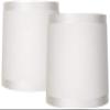 Large White Fabric Set of 2 Drum Lamp Shades 13x14x10 (Spider) view 1