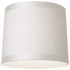 Large White Fabric Set of 2 Drum Lamp Shades 13x14x10 (Spider) view 3